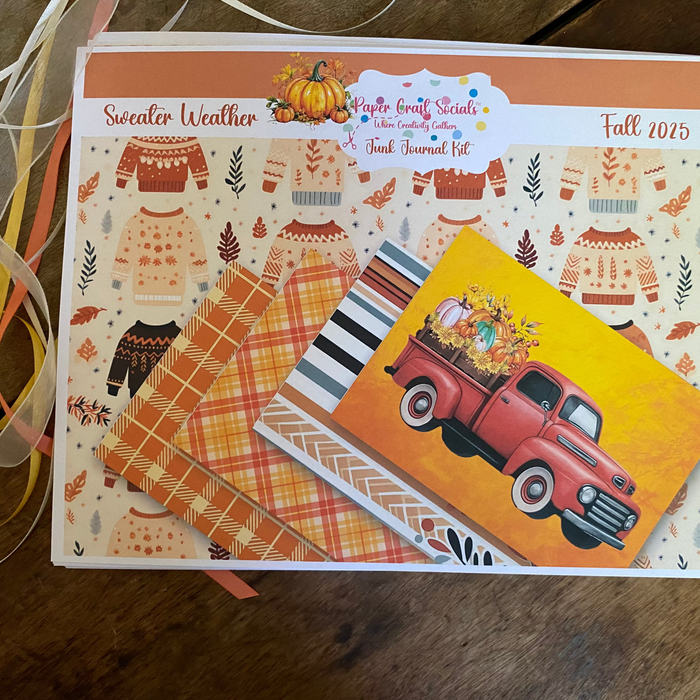 🍂 Sweater Weather – Deluxe Paper Craft Social Journal Kit - Online Tutorial & Kit