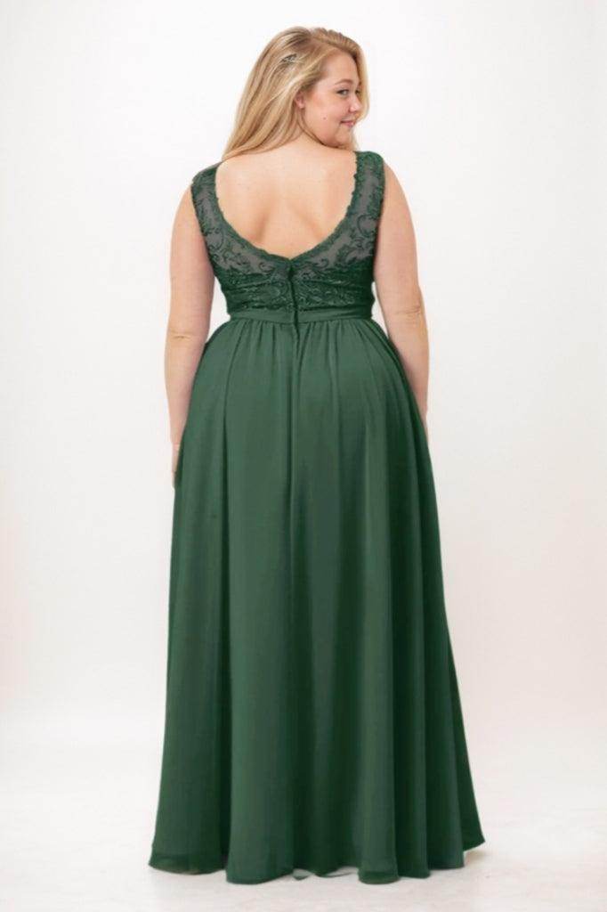 A-Line Maxi Chiffon Bridesmaid Dress CB0741 - COCOMELODY
