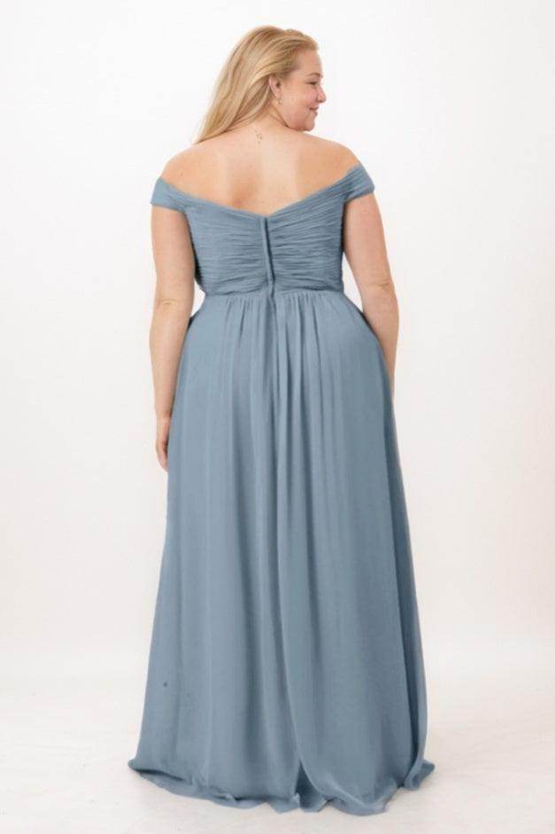 A-Line Maxi Chiffon Bridesmaid Dress CB0770 - COCOMELODY