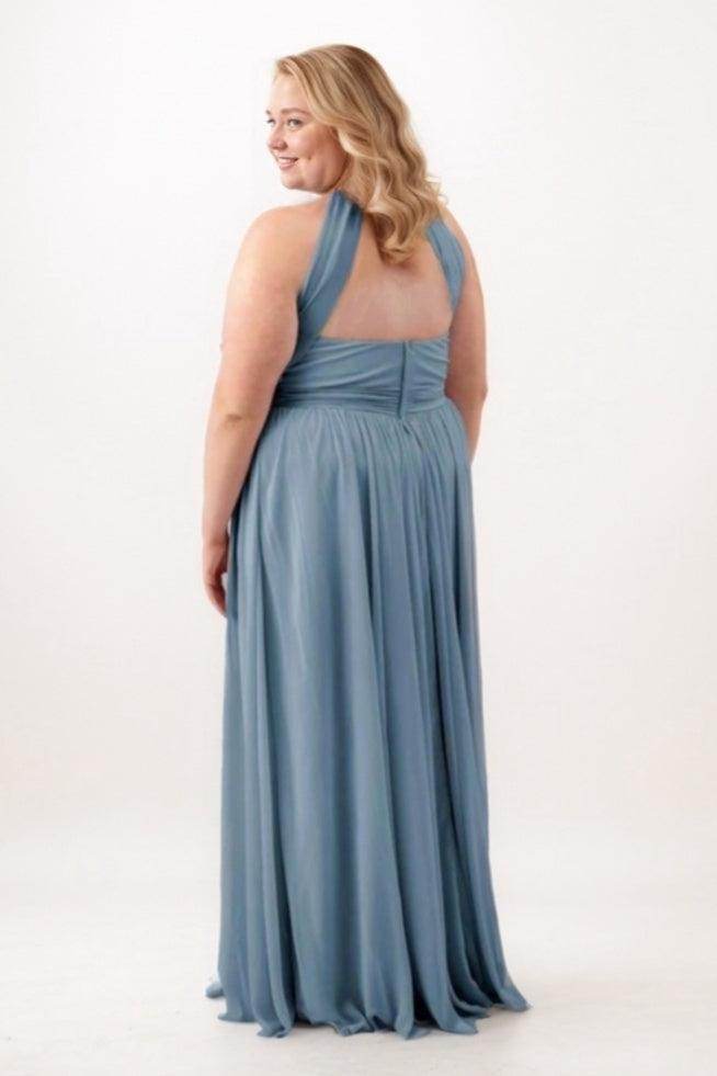 A-Line Maxi Chiffon Bridesmaid Dress CB0773 - COCOMELODY
