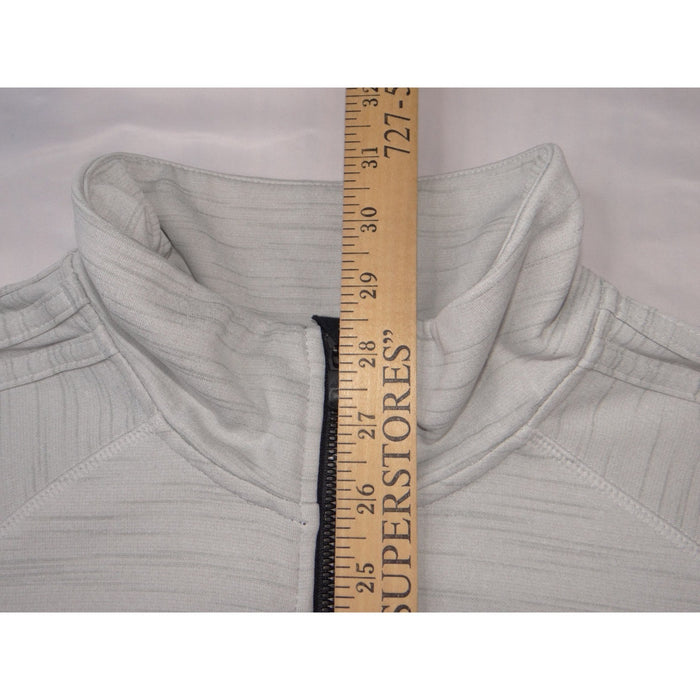 Adidas Mens Climalite Full Zip Track Jacket Gray Space Dye Mock Neck XL7