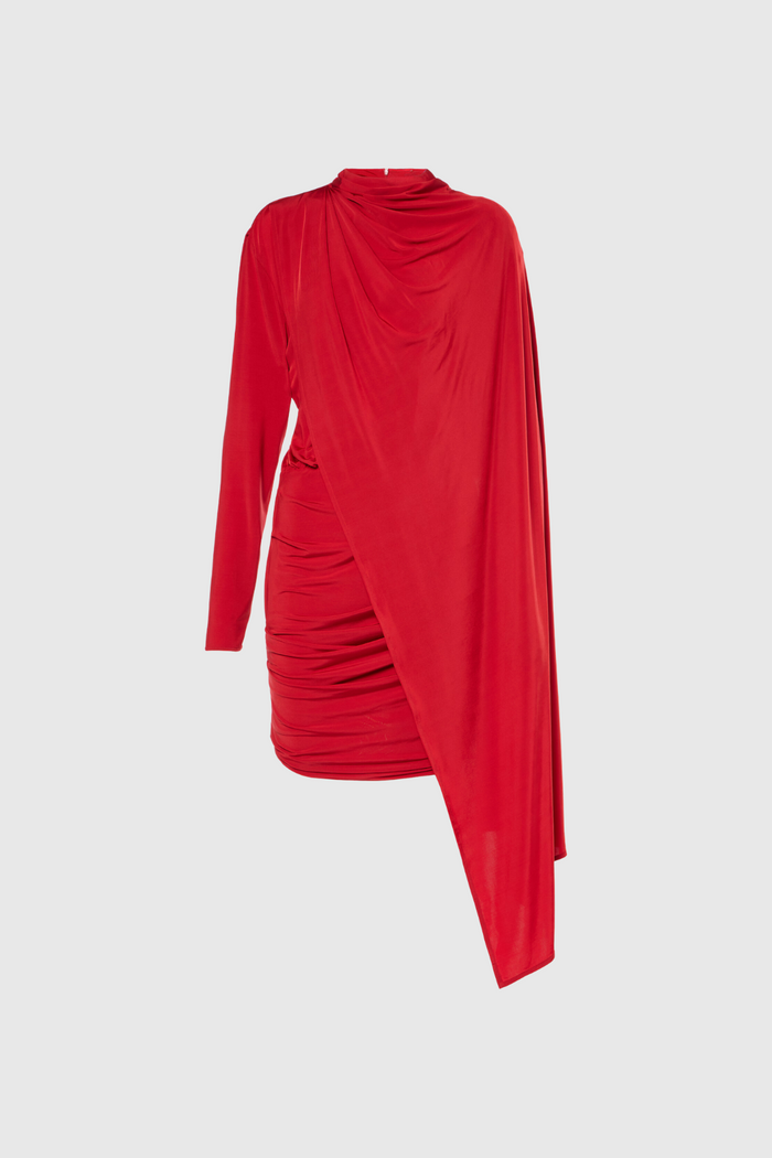 Aileen Shawl Ruch Mini Dress
