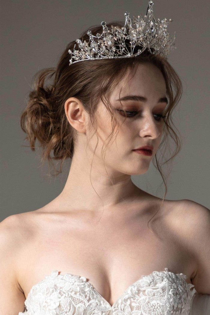 Alloy Tiaras with Beads Rhinestone CH0369 - COCOMELODY