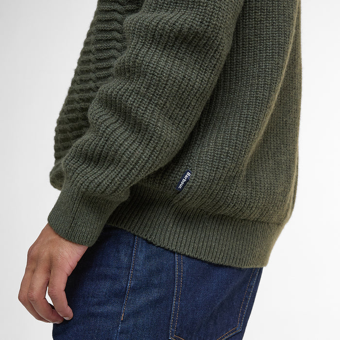 Barbour - Cleveland Crew Neck Jumper in Dark Green - Nigel Clare