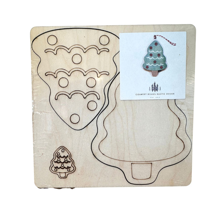 DIY Wooden Pop-Out Ornament - Christmas Tree