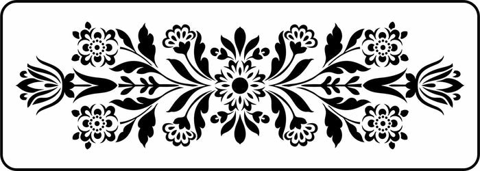 Folk Floral Swag Stencil by JRV