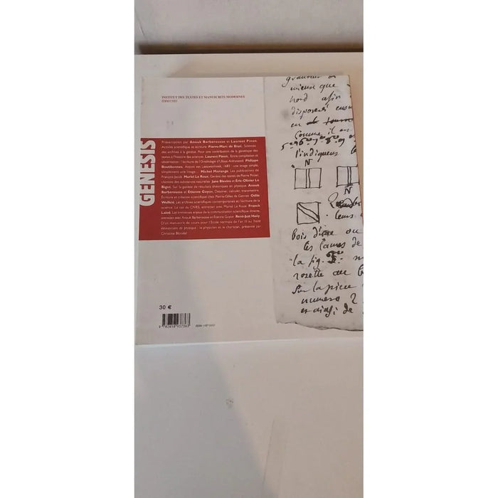 Genesis N° 20/3 - Ecriture Scientifique - Anouk Barberousse