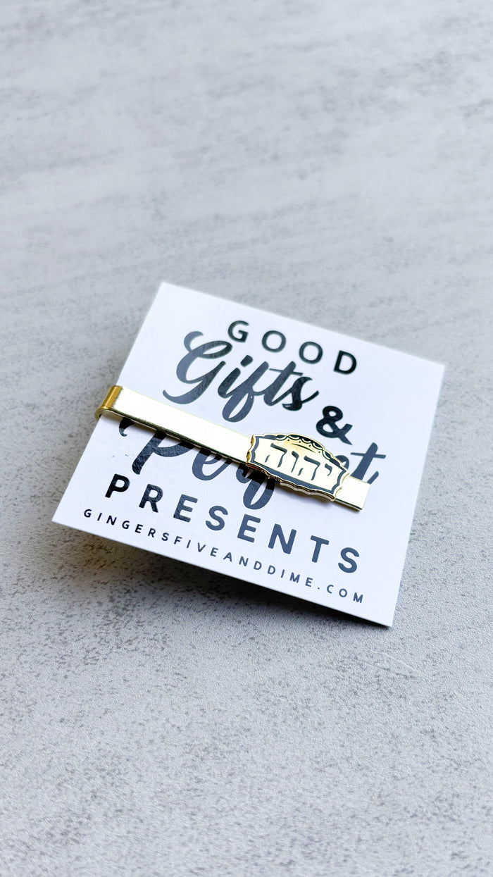 Gold Tetragrammaton Tie Clip