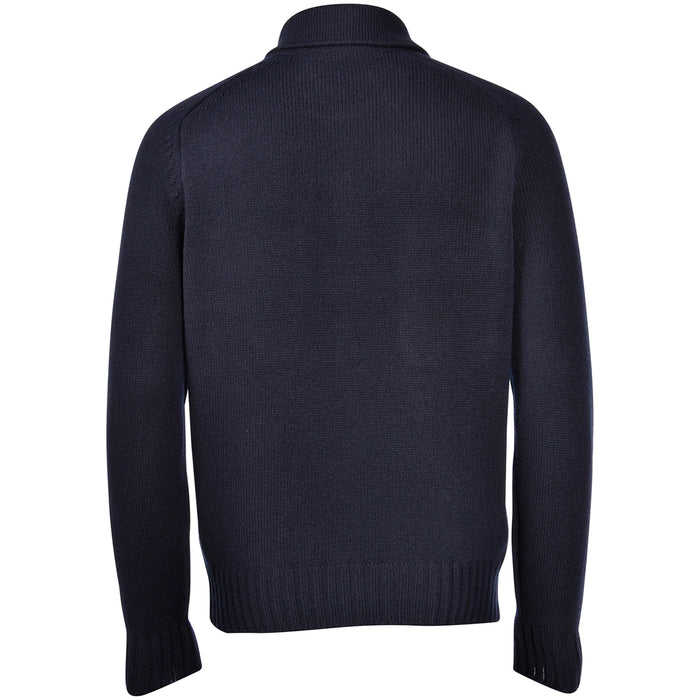 Gran Sasso - Button Through Knitted Jacket in Navy - Nigel Clare