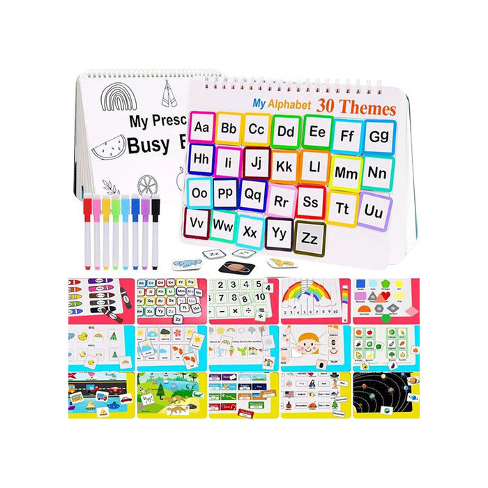 Busy Book Preschool Learning Activities for Toddlers-WHITE