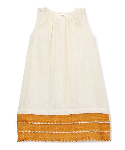 Ivory With Mustard Lace Detail Dress Dress Yo Baby India