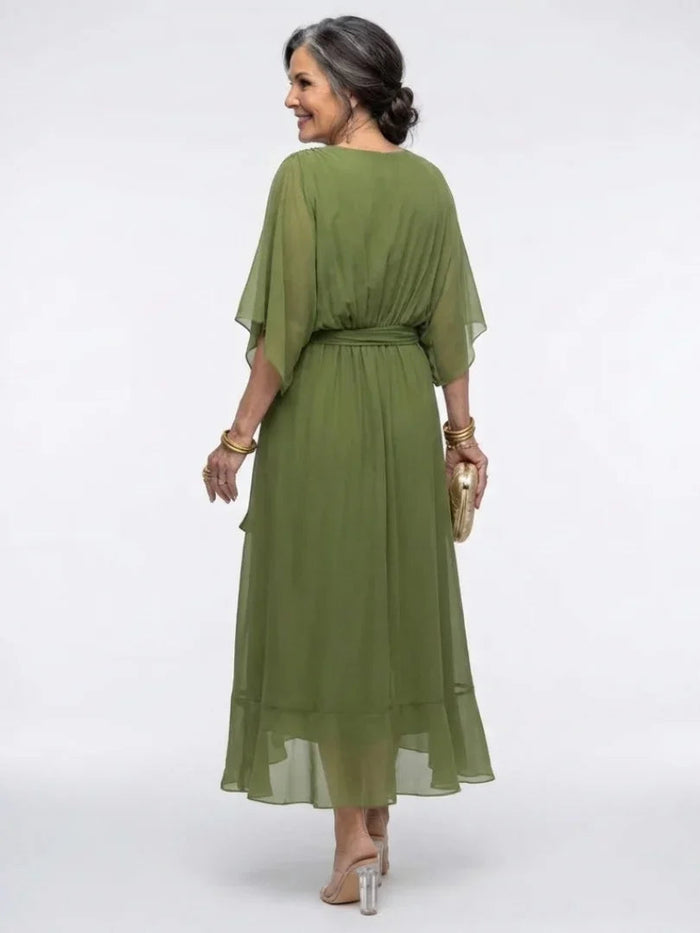 Jessica - Formal Women's Wedding Guest Dress with Flowing Midi Silhouette