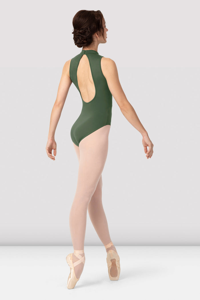 Ladies Diem Lace Up Halter Leotard