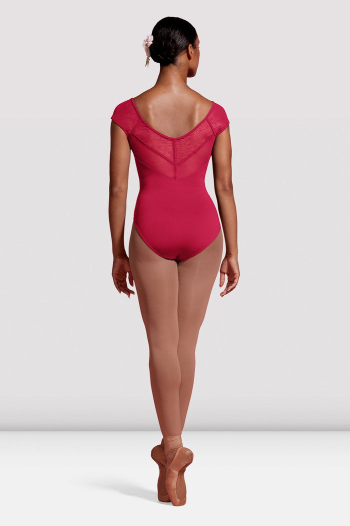 Ladies Mirella Seville Mesh Cap Sleeve Leotard