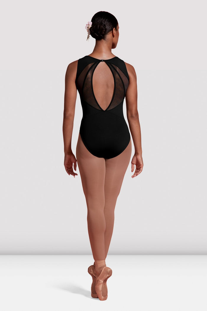 Ladies Mirella Seville Spliced Mesh Open Back Leotard
