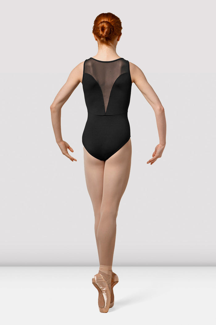 Ladies Mirella Splice Boat Neck Tank Leotard