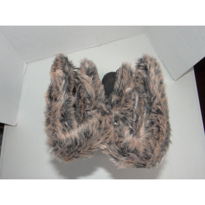 Lands End Womens Gray Faux Fur Trim Tall Snow Boots V3838/F4116 Size 10B7