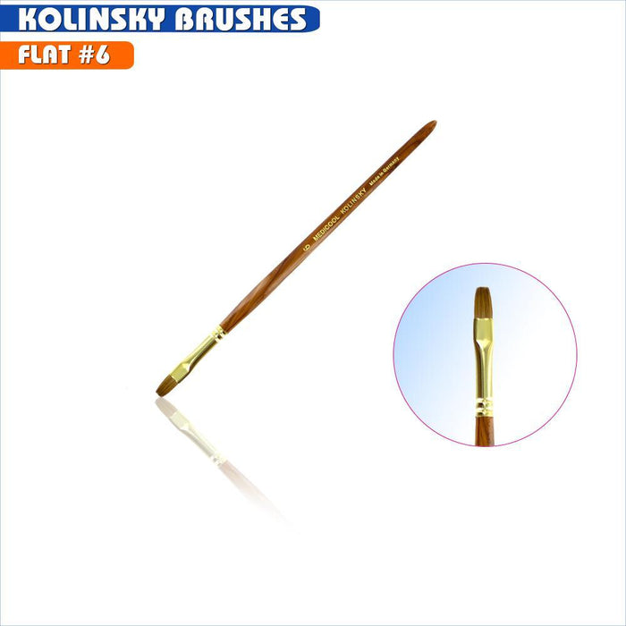 Medicool Kolinsky Gel Brush | #06 Flat