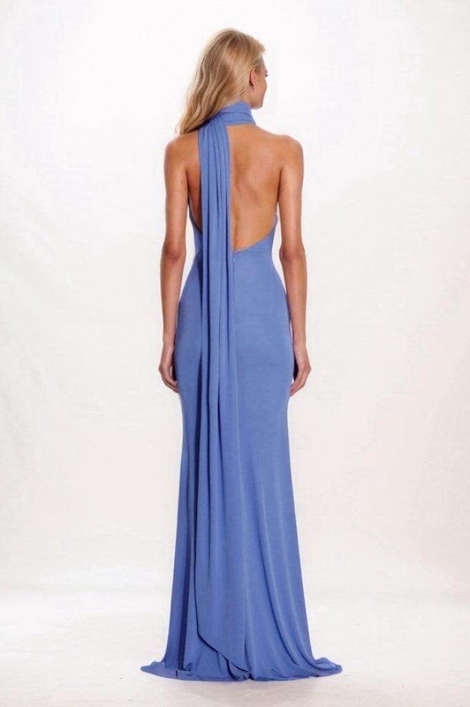 Mermaid Sweep-Brush Train Knitted Fabric Prom Dress CS0697 - COCOMELODY