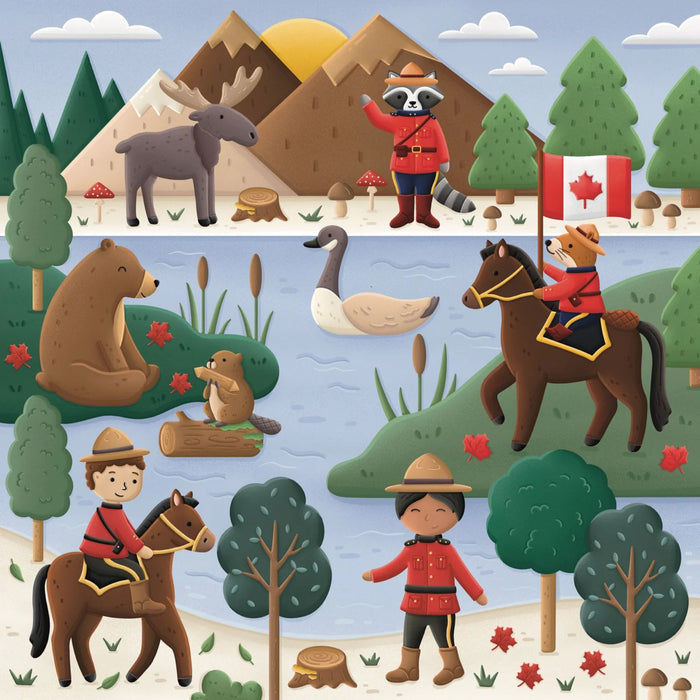 Mountie Adventure RCMP Wooden Puzzle