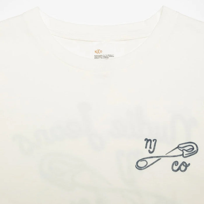 Nudie - Roy NJCO Pin T-Shirt in Chalk White - Nigel Clare