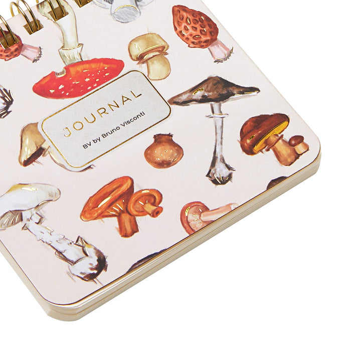 Pocket Art Journal - Mushrooms on White
