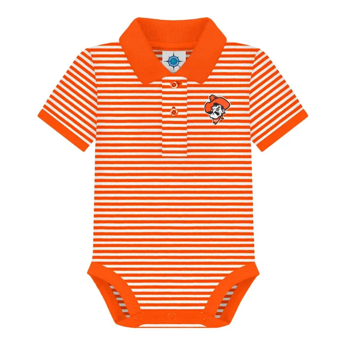 Striped Baby Polo Bodysuit