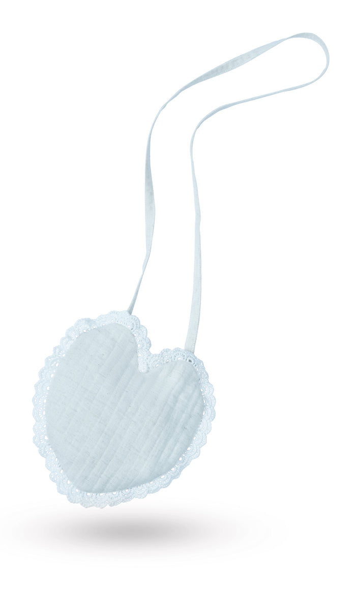 White Heart Shaped Quilted Ruffle Sling Purse PURSE Yo Baby Wholesale