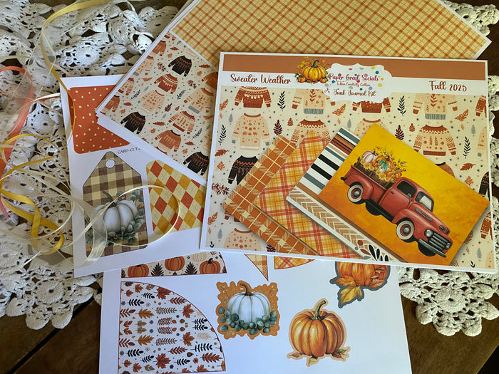 🍂 Sweater Weather – Deluxe Paper Craft Social Journal Kit  - Online Tutorial & Kit