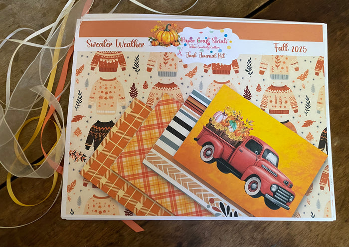 🍂 Sweater Weather – Deluxe Paper Craft Social Journal Kit  - Online Tutorial & Kit