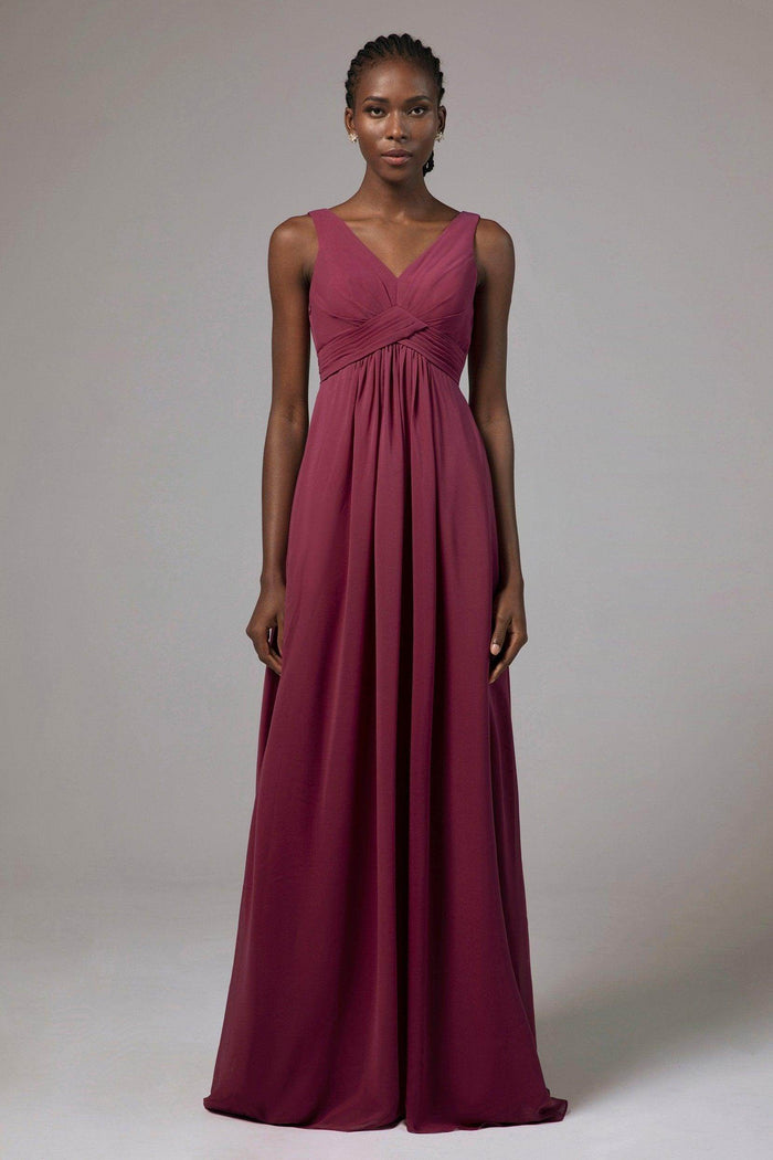 A-Line Floor Length Chiffon Bridesmaid Dress Formal Dresses CB0411 - COCOMELODY