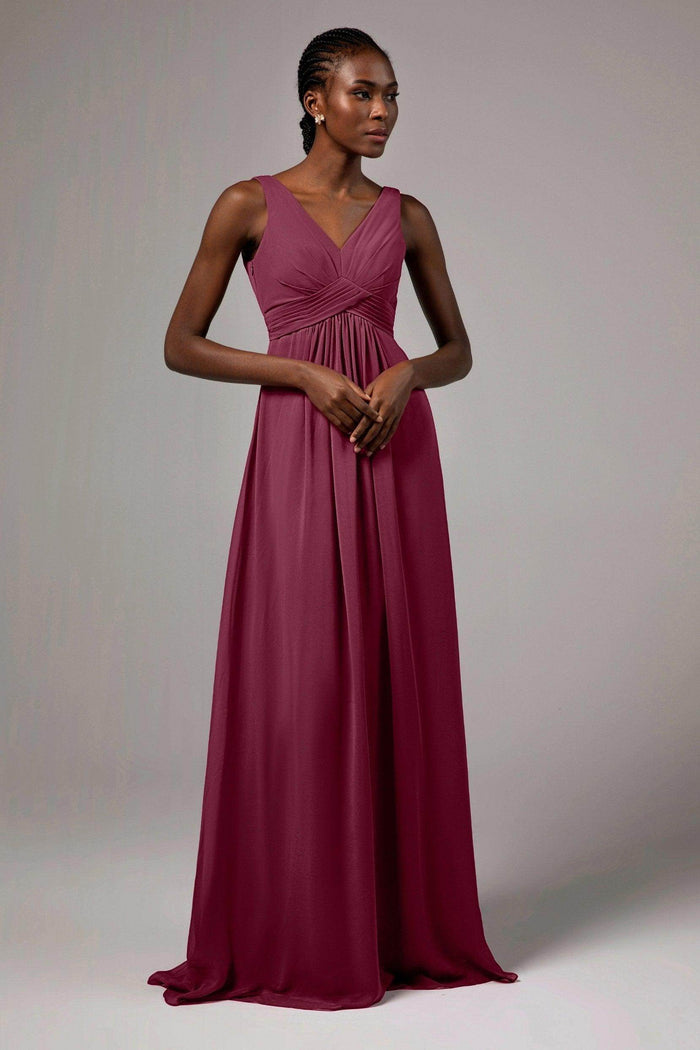 A-Line Floor Length Chiffon Bridesmaid Dress Formal Dresses CB0411 - COCOMELODY