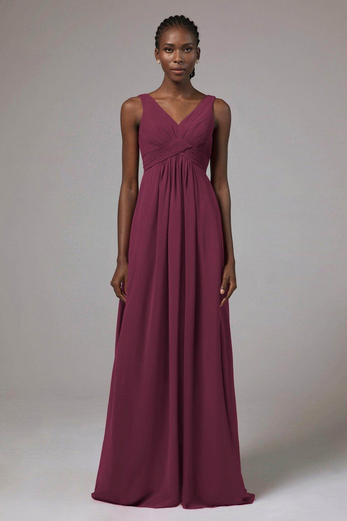 A-Line Floor Length Chiffon Bridesmaid Dress Formal Dresses CB0411 - COCOMELODY
