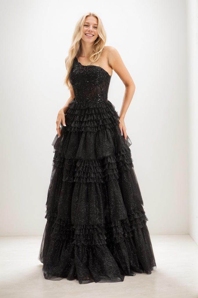 A Line Floor Length Tulle Prom Dresses CS0936 - COCOMELODY