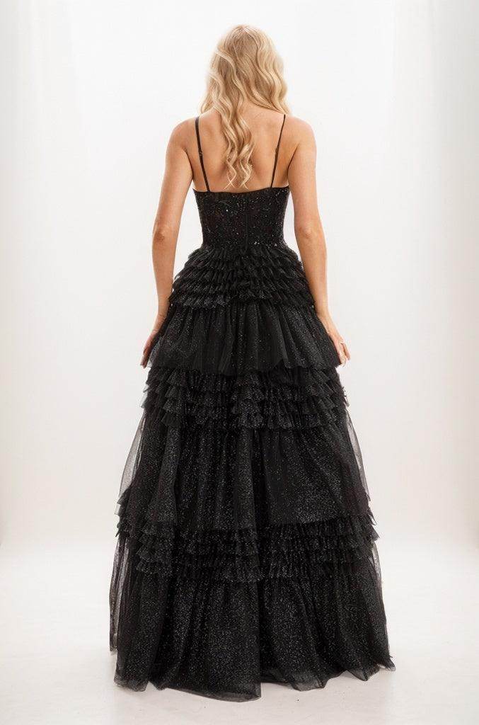A Line Floor Length Tulle Prom Dresses CS0936 - COCOMELODY
