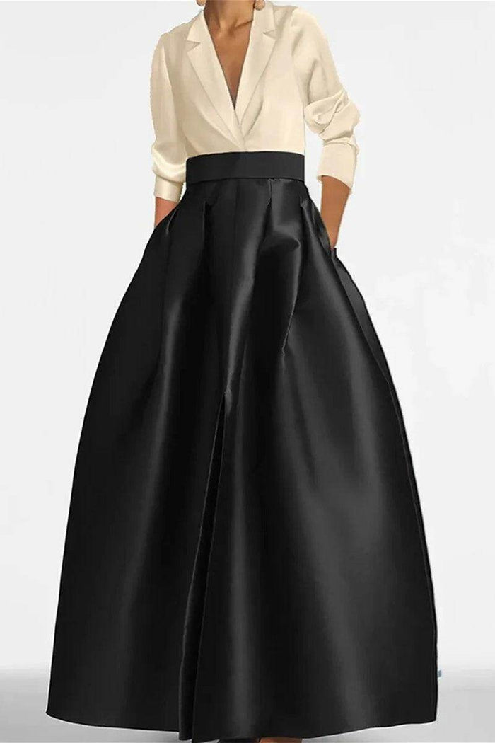 A Line Jewel Neck Long Sleeves Sequin Mother Dresses CM0342 - COCOMELODY