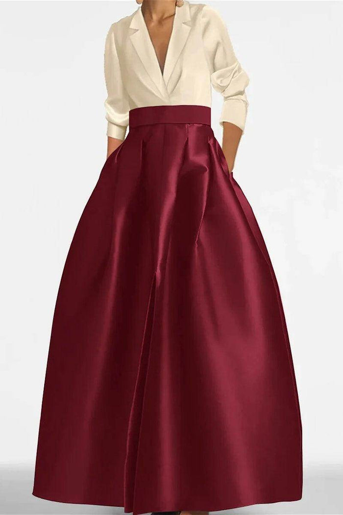 A Line Jewel Neck Long Sleeves Sequin Mother Dresses CM0342 - COCOMELODY