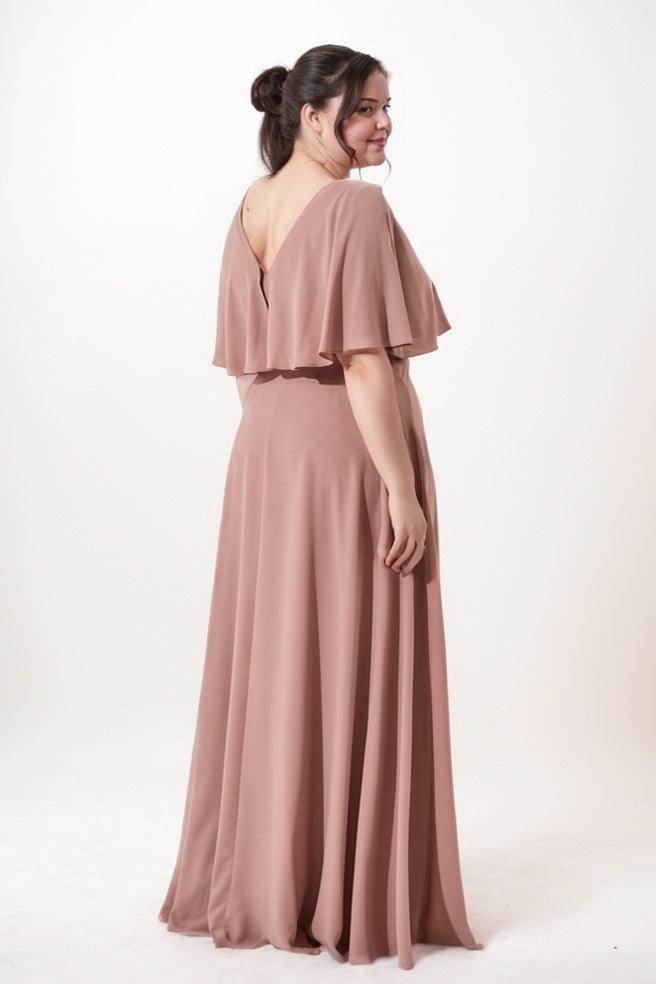 A-Line Maxi Chiffon Bridesmaid Dress CB0759 - COCOMELODY