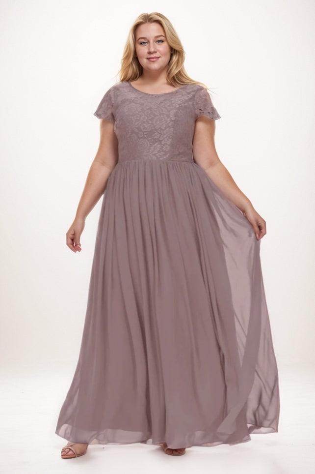 A-Line Maxi Chiffon Bridesmaid Dress CB0764 - COCOMELODY