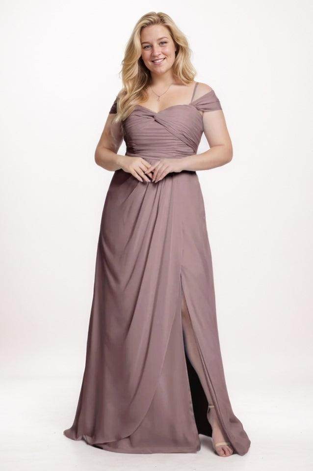 A-Line Maxi Chiffon Bridesmaid Dress CB0766 - COCOMELODY