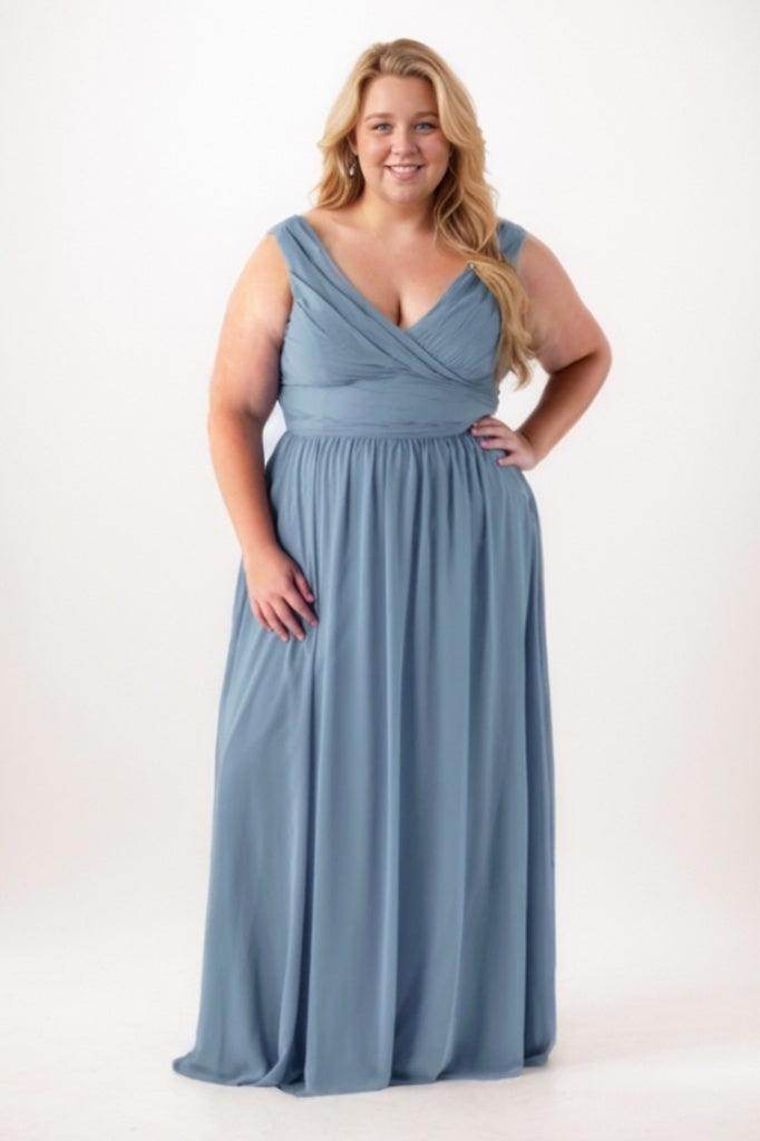A-Line Maxi Chiffon Bridesmaid Dress CB0774 - COCOMELODY