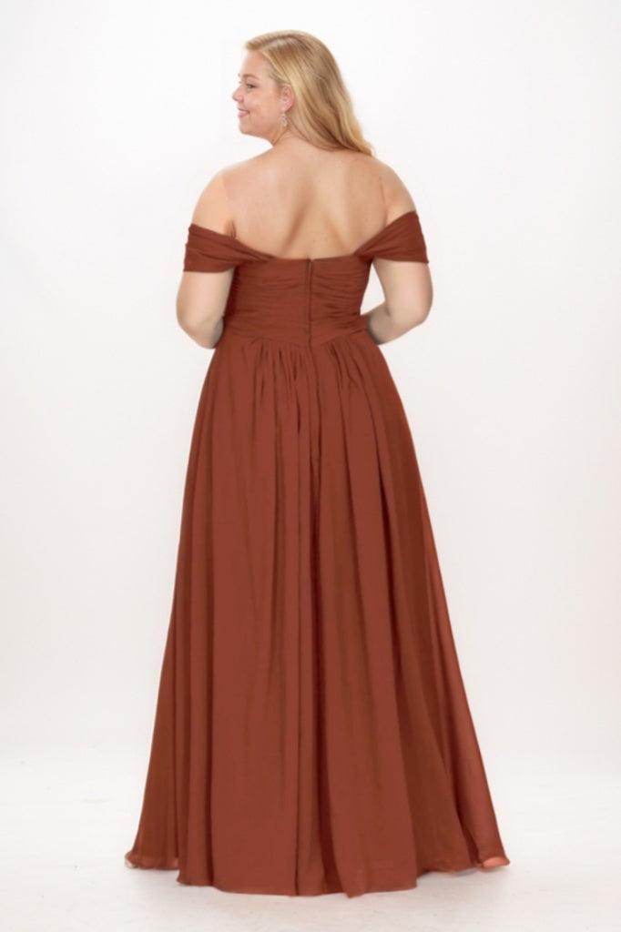 A-Line Maxi Chiffon Bridesmaid Dress CB0776 - COCOMELODY