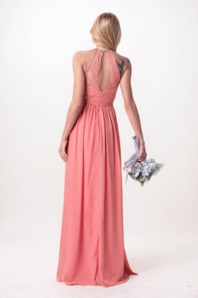 A-Line Maxi Chiffon Bridesmaid Dress CB0783 - COCOMELODY