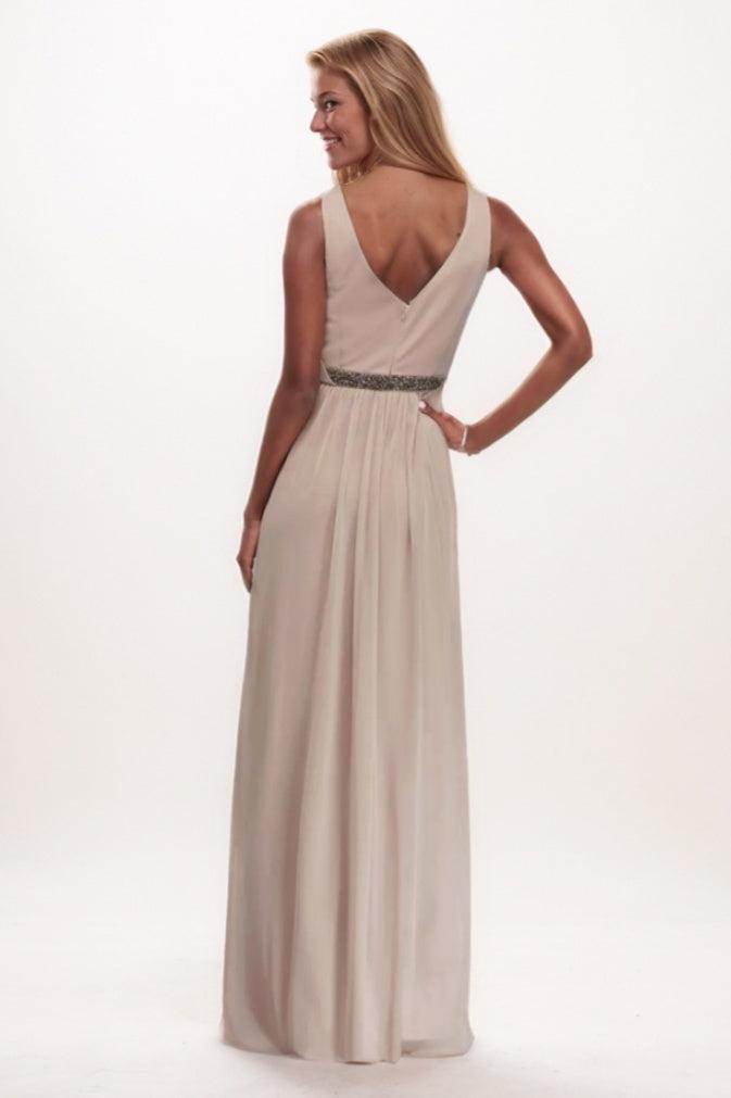 A-Line Maxi Chiffon Bridesmaid Dress CB0787 - COCOMELODY