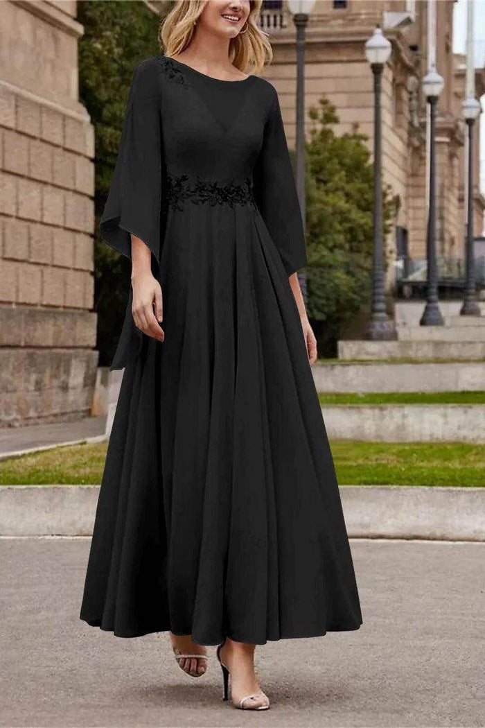 A Line Princess Jewel Neck Ankle Length Sequins Mother Dresses CM0355 - COCOMELODY
