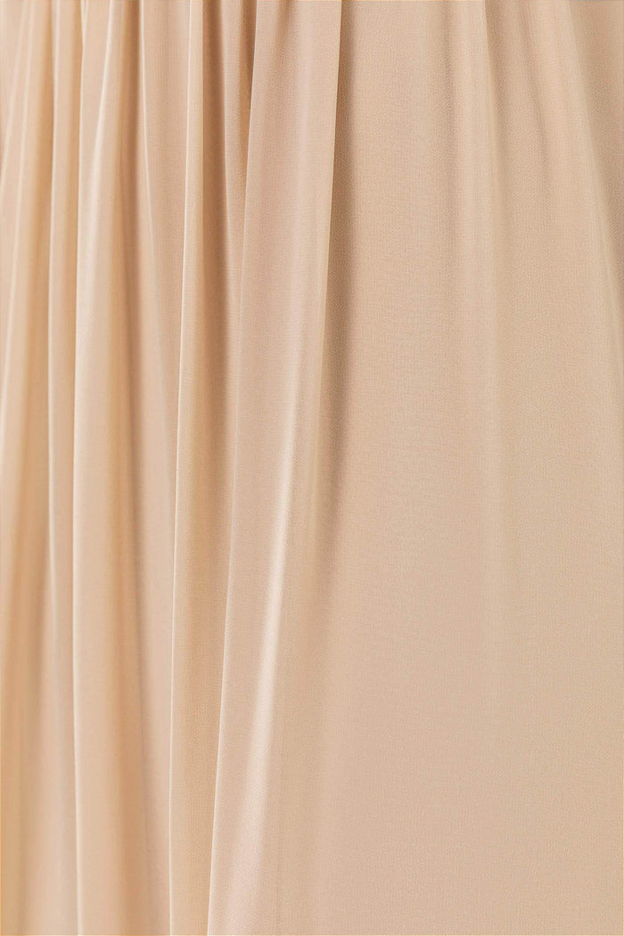 A-Line Sweep-Brush Train Chiffon Bridesmaid Dress CB0479 - COCOMELODY