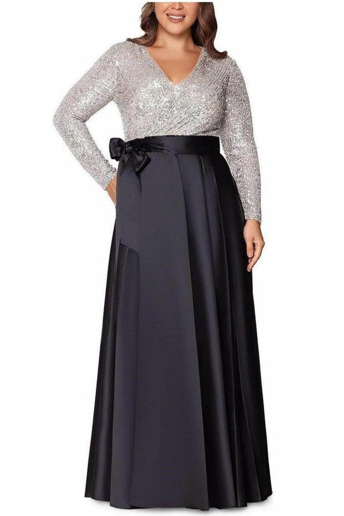 A Line V Neck Long Sleeves Sequins Mother Of The Bride Dresses CM0334 - COCOMELODY