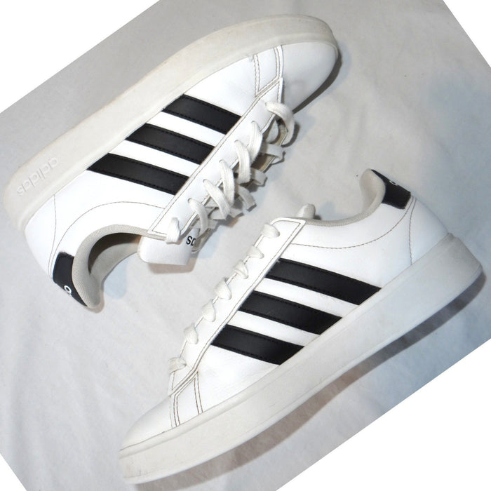 Adidas Grand Court 2.0 Shoes White Black Stripes Low Top Sneakers Mens Size 71