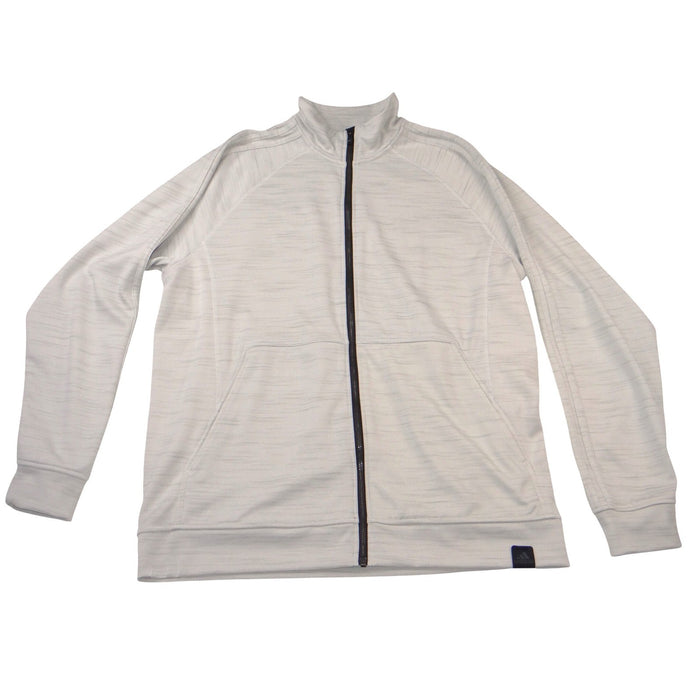 Adidas Mens Climalite Full Zip Track Jacket Gray Space Dye Mock Neck XL0