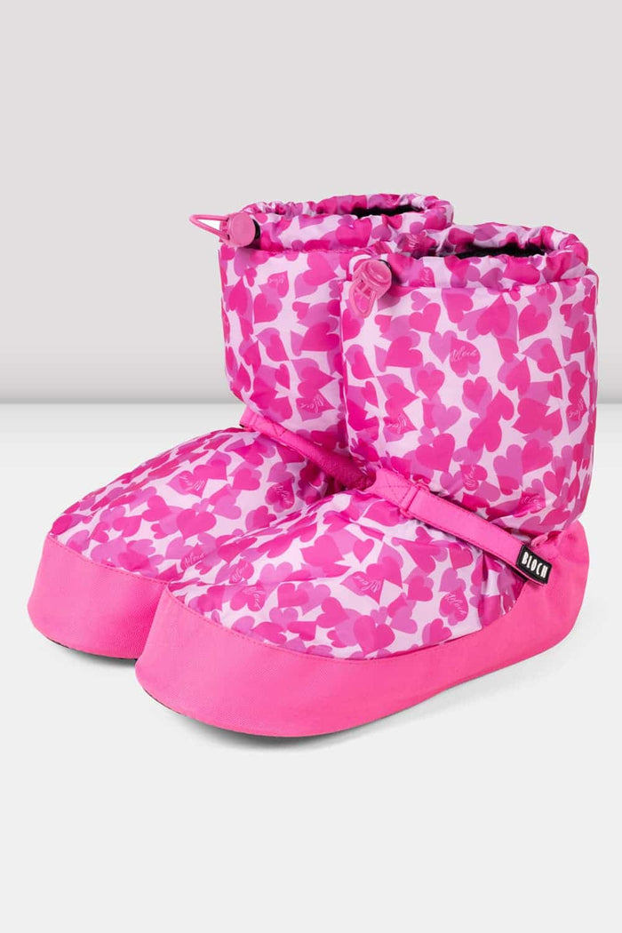 Adult Confetti Hearts Print Warm Up Booties